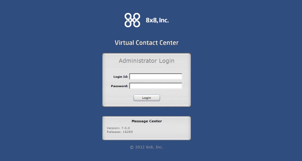 Figure 3: Configuration Manager > Login Screen 2. In the Login page, enter your Configuration Manager username and password. 3. Click Login or press Enter Key.