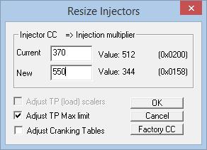 Built in rescaling using Total Injection Multiplier When Feature Pack, is used the