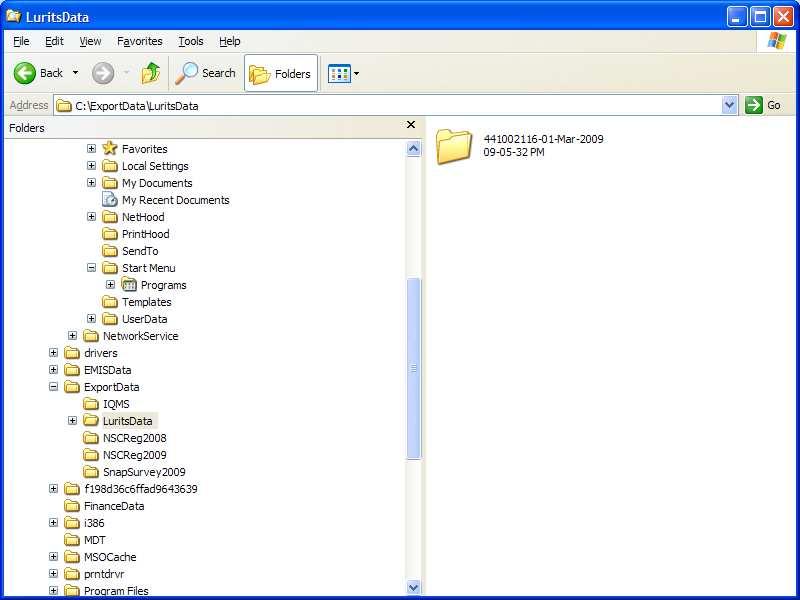On the right hand side of your screen there will be one or more folders with your EMIS Nr, a