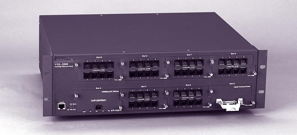 Volition Modular Managed Switch ETHERNET/FAST ETHERNET/GIGABIT ETHERNET Revolutionary and robust, the Volition VOL-5000 modular switch from 3M provides the high-speed interconnection needed by