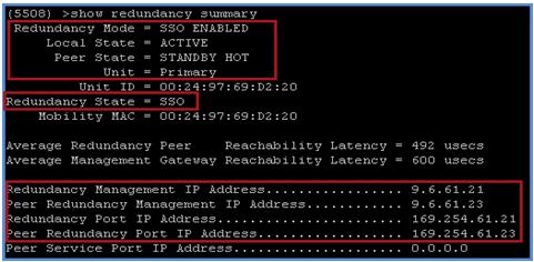 If required, the Standby WLC (WLC 2, in this example) can only be managed via the Console or Service Port.