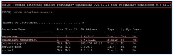 21 is the Redundancy Management IP Address for WLC 1, and 9.6.61.23 is the Redundancy Management IP Address for WLC 2.