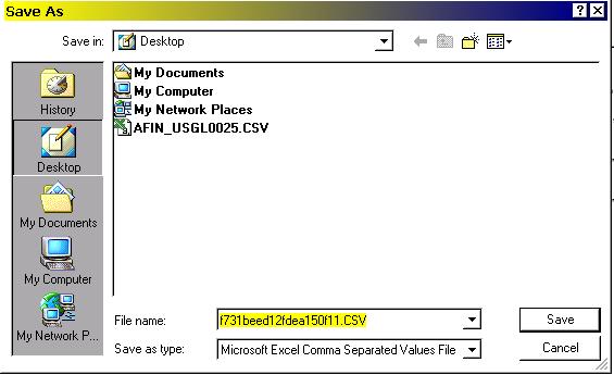 Save this file to disk is already checked so just click OK and you will get a Save As dialog box: