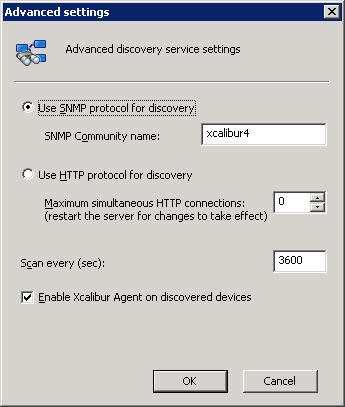 3) Click the Advanced settings button for the selected server to display, the Advanced settings window, as illustrated.