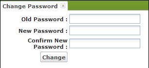 2. Fill out the Change Password form as follows: Process: Enter old