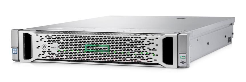 2 16 nodes HPE Hyper Converged 380 A Hyper Converged system with: HPE ProLiant DL380 Gen9 Server Hyper Converged UX HPE Storevirtual VSA SDS VMware vsphere 6.
