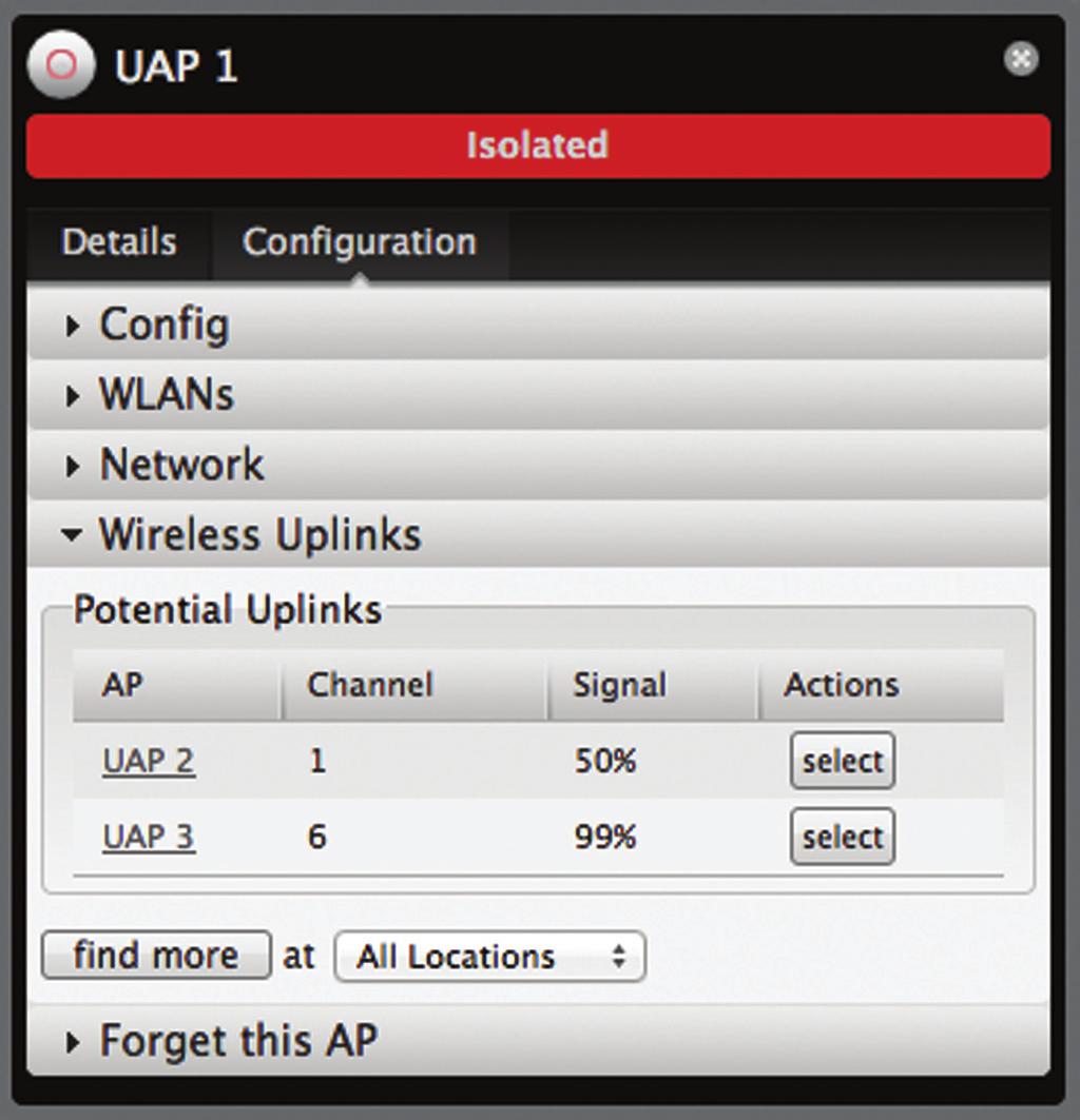 Point to the router or by establishing a wireless uplink to a wired Access Point. See Wireless Uplinks on page 35 to find, select, and connect to a wireless Access Point.