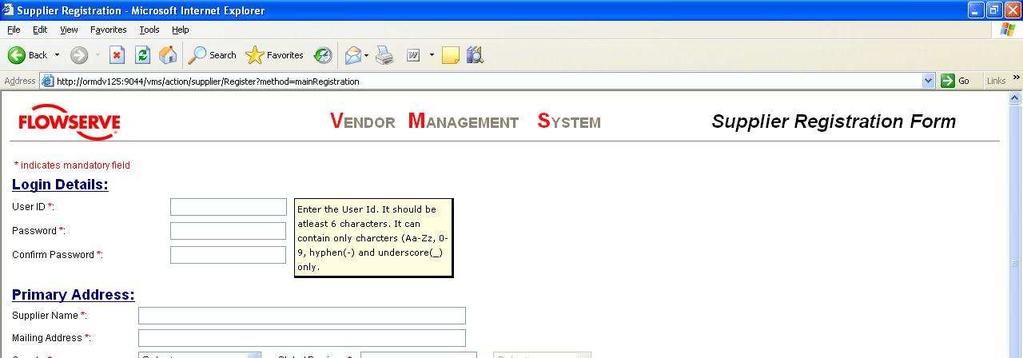 Supplier Module Vendor Management System 3.0 Registration Process 3.