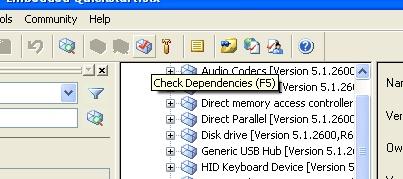 phycore Z500PT QuickStart Instructions 4.3 Dependency Check and Build Please use the Check Dependencies Button frequently.