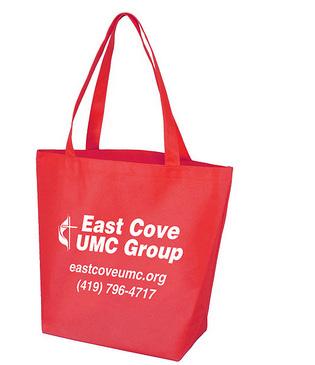 Plastic Dye-Cut Handle Bag # LAG-B001 product size: 15 x 19 x 3 product color: red imprint: 1 color: white imprint area: 6 w x 2 h Non-Woven Convention Tote with 5 gusset laguardia.