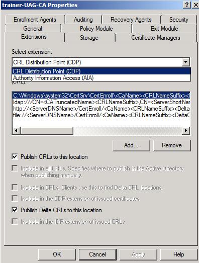 The path for revoked certificates is defined in the CDP (Certificate Distribution Point).