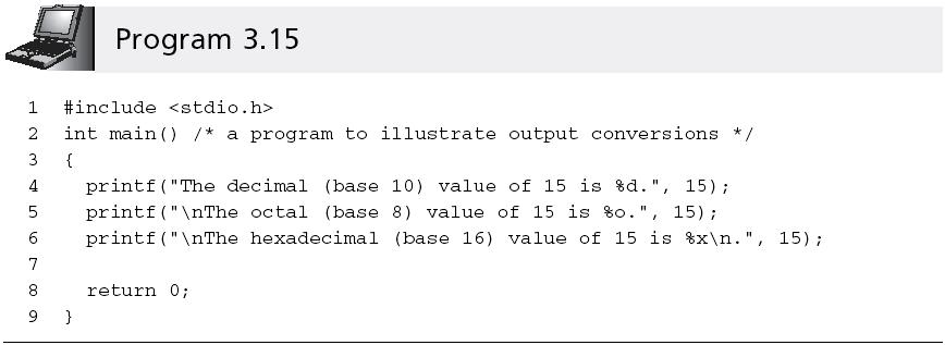 Other Number Bases [Optional] The decimal (base 10) value of 15 is 15.