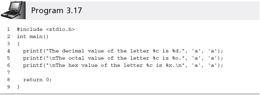 Other Number Bases (3) The decimal value of the letter a is 97.