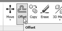 3D Wireframe Modeling 3-17 Use the Offset Command to Create Parallel Edges The AutoCAD Offset option can also be used to create edges that are at specific distances to existing 3D wireframe edges.