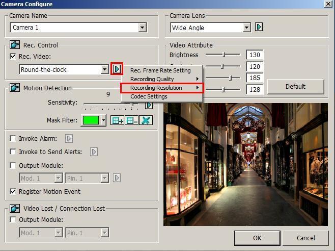 Click on the main screen, select A/V Setting and select Video Source. This dialog box appears. Figure 3-6 2.