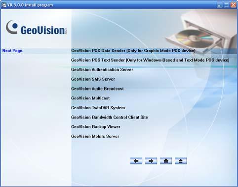 2 Software Installation 2.3 Program List The Surveillance System Software DVD includes the following programs: First Page: 1. Main System 2. Remote ViewLog 3.