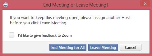 How to End a Meeting Conclude the meeting by clicking