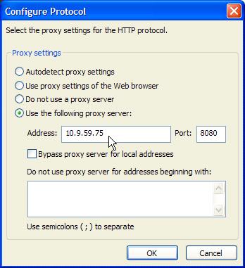 c. These settings must match the settings configured on the appliance. If you change the explicit proxy configuration, you must also reconfigure Windows Media Player. 7. Click OK in both dialogs.
