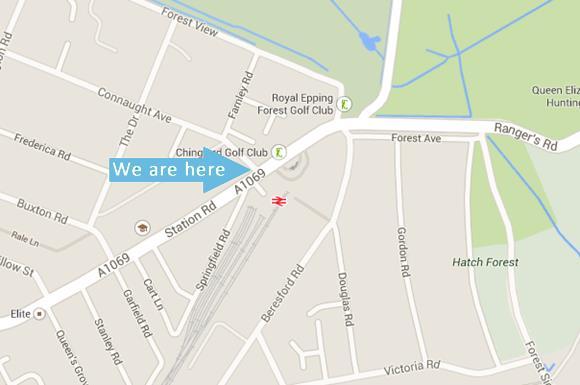 Where to find us Chingford office address 132 Station Road Chingford London E4 6AB (Located directly opposite Chingford train station).