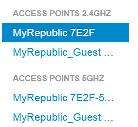 5. Click on the wireless card. The wireless page appears. 6. On the left menu, select the access point that you want to view. 7.