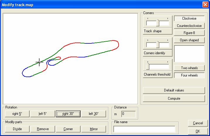 How to create the track map The internal lateral g-sensor allows you the ability to create the circuit map on your PC.