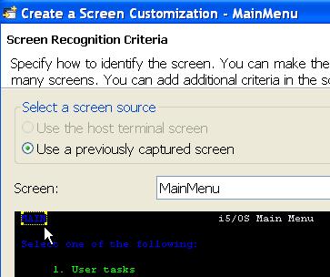 After you tell HATS how to recognize the screen, then you tell HATS what to do once the screen is recognized.