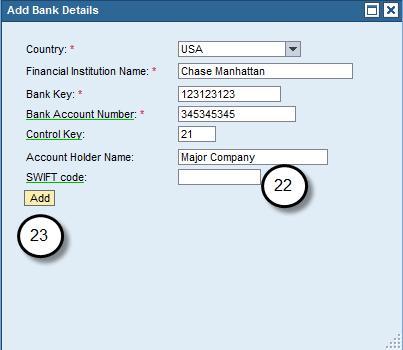 Provide the name of the bank in the Financial Institution Name 20.