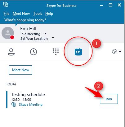 2. Joining Skype Meetings using Skype for Business Requirements CHC Office 365 account (Skype invitation must be sent from CHC email account, not from your personal account) Office 2016 & Skype for