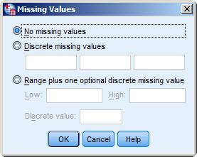 User Missing Values Add 9 as a User Missing value for q2