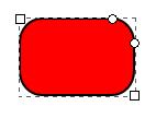 For a rectangle, the small round control points can be dragged to make rounded corners. The control points also appear when you first draw the shape.