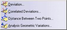 Insert Annotations Menu This section presents the Insert Annotations menu: Insert -> Annotations For... Annotations... Correlated Annotations... Distance Between Two Points.
