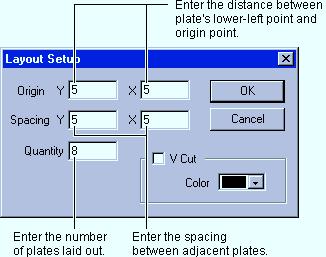 The [Layout Setup] dialog box appears. 2. Make the settings as shown in the figure, then click [OK]. 10. Click on the text box and enter the text.