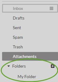 TO CREATE A NEW FOLDER: 1. In the Mail secondary menu, click the New Folder icon.