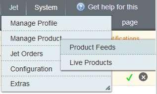 5. Enter the required information, and then click the Save button. 5. Manage Products Manage Product has following two sub-menus as shown in the following figure: Product Feeds(http://docs.