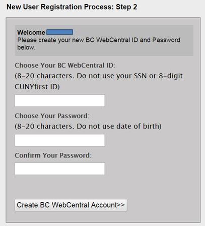 On Step 2, you need to create your own ID and