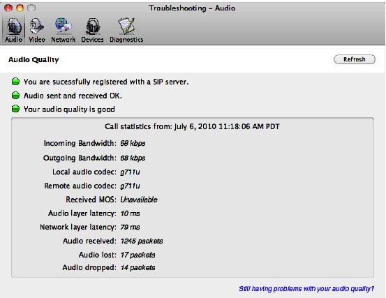 7. Troubleshooting From the menu bar, choose Help > Troubleshooting. The Troubleshooting window appears. 7.