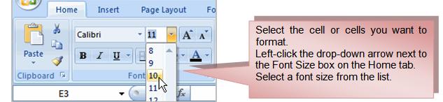Left-click the drop-down arrow next to the Font Style box on the