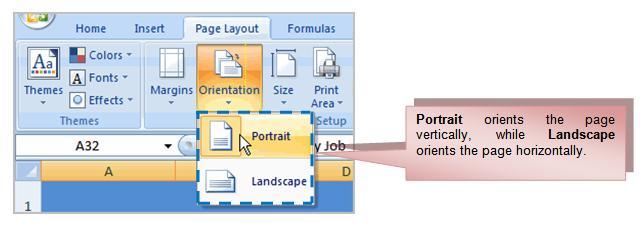 32 THE PNP BASIC COMPUTER ESSENTIALS e-learning (MS Excel 2007) To Use Scale to Fit: Select the Page Layout tab. Locate the Scale to Fit group.