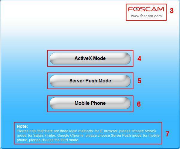 Figure 2.1 Section3 FOSCAM Website Link There is an access link to Foscam website homepage, if you need tech support you can contact Foscam directly.