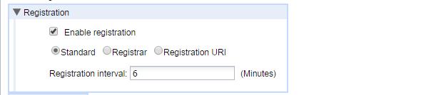 TWC requires SIP registration, in Figure 2, the Registration should be configured as below.