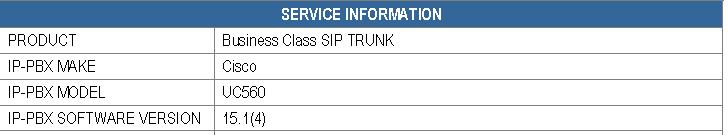 Getting Started You will need to have the TWC SIP Trunk Questionnaire and Business Class (BC) SIP Trunks: Customer Cut Sheet in order to configure your IP PBX for TWC Business Class SIP Trunk service.