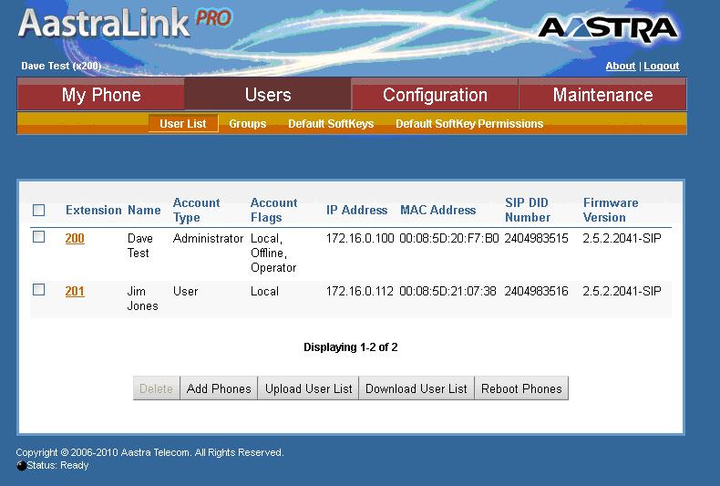 AastraLink Pro 160 Configuration. The instructions provided in this section are intended to help configure the AastraLink Pro 160 to connect to the ESG.