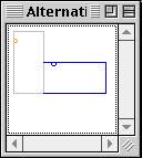 The Alternatives window shows the result of animating the rule.