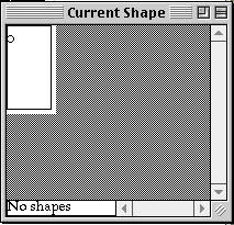 The current shape window after copying the pattern of the second rule to the current shape. After applying the rule two times, this is the single possibility.