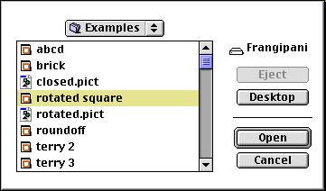 and select the Rotated Square file in the Examples folder.