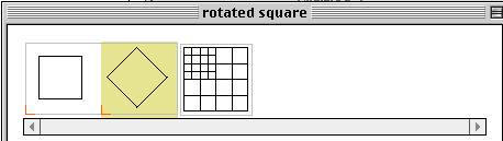 The grammar demonstrates that the square can be rotated twice in