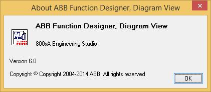 Reporting Problems Section 1 Introduction Figure 5. About Function Designer, Diagram View Window Reporting Problems User can report problems to the local ABB supplier.