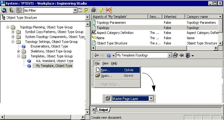 Section 2 Configuration Template Layout Guidelines Insert a Topology aspect and create a diagram view through File > New. Figure 21.
