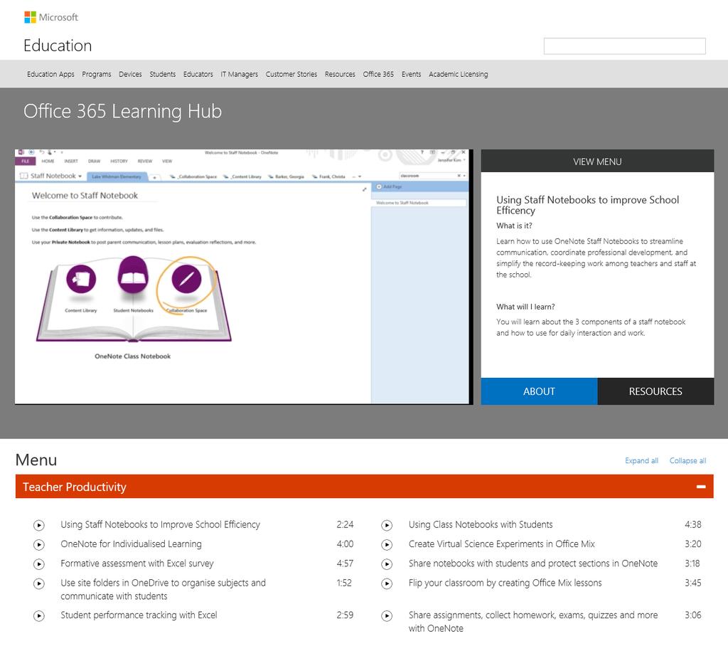 What is the Office 365 Learning Hub?