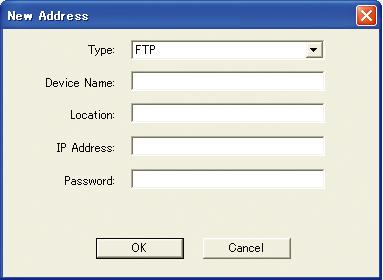 < Writing Data Message > Destinations: This options window shows the devices, and their IP addresses currently chosen.
